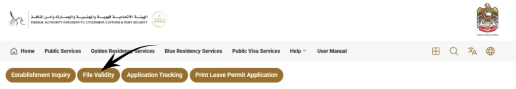 UAE VISA File Validity